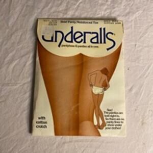 Vintage Underalls Pantyhose A-B Suntan Legs Brief Panty NIP